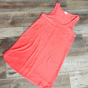 NWT A.New Day Terry Cloth Tank Dress Lounge Wear Size M Bright Melon Color